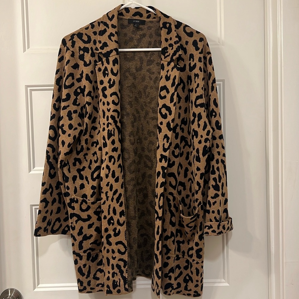JCREW Leopard Cardigan